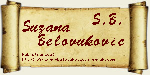 Suzana Belovuković vizit kartica